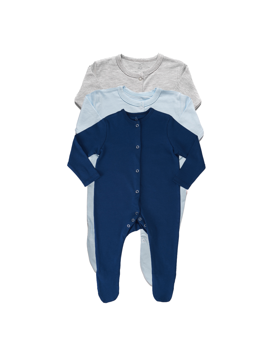 Baby Boy Footed Onesies - Bundle of 3