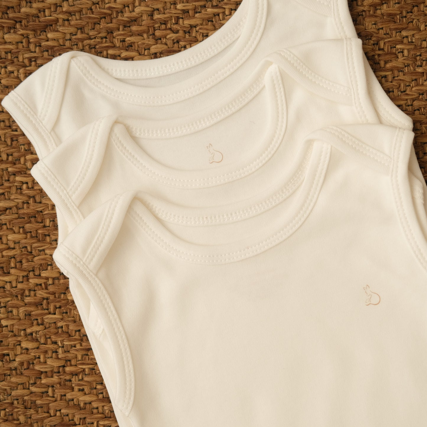 Sleeveless Bodysuit in Milk - Bundle of 3