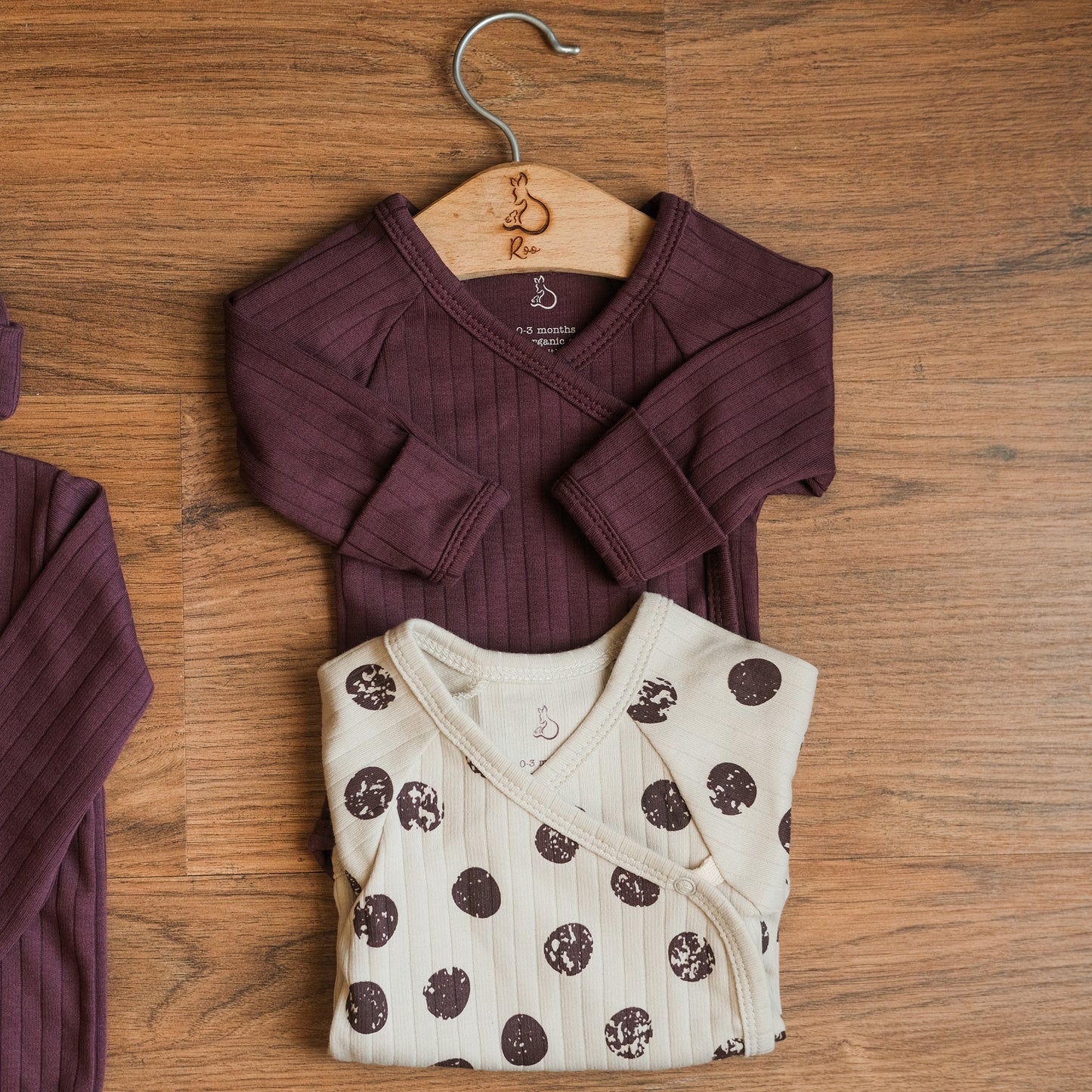 Plum Drops Kimono Bodysuits - Pack of 2