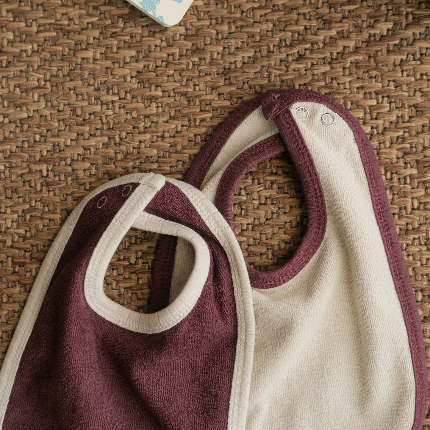 Plum Drops Plush Padded Bibs - Pack of 2