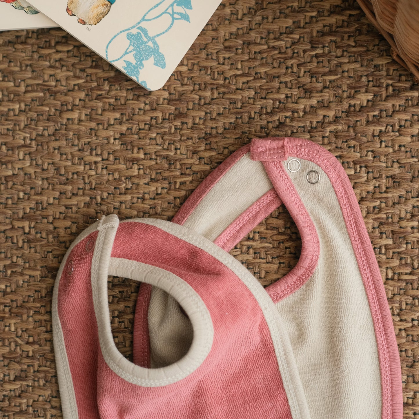 Rose Starlings Plush Padded Bibs - Pack of 2