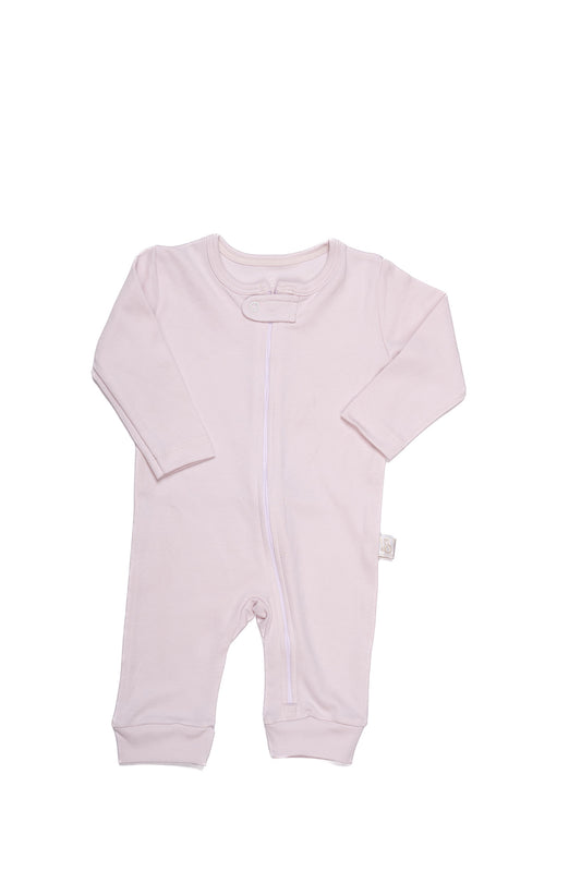 Pearl Plain Zip-Up Onesie