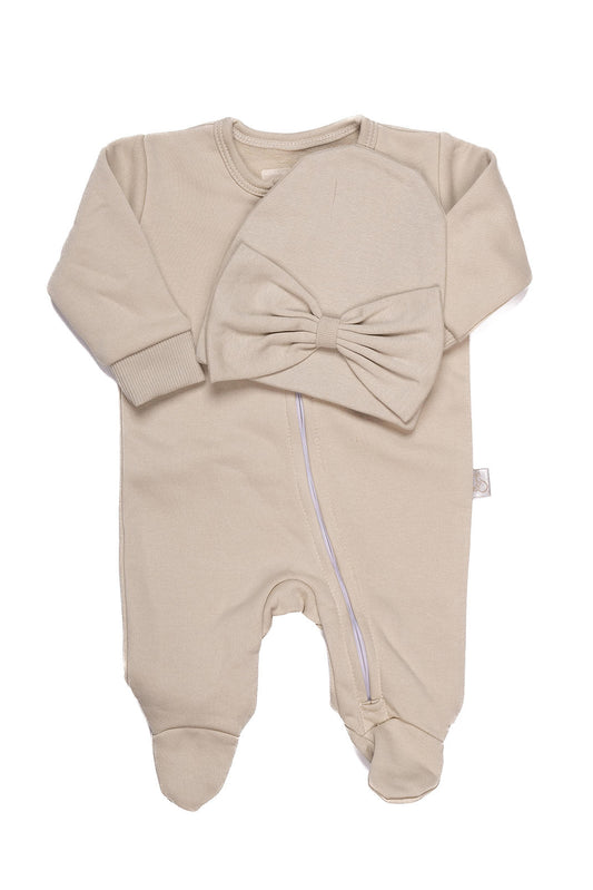 Ricepaper Plain Zip-up Winter Onesie