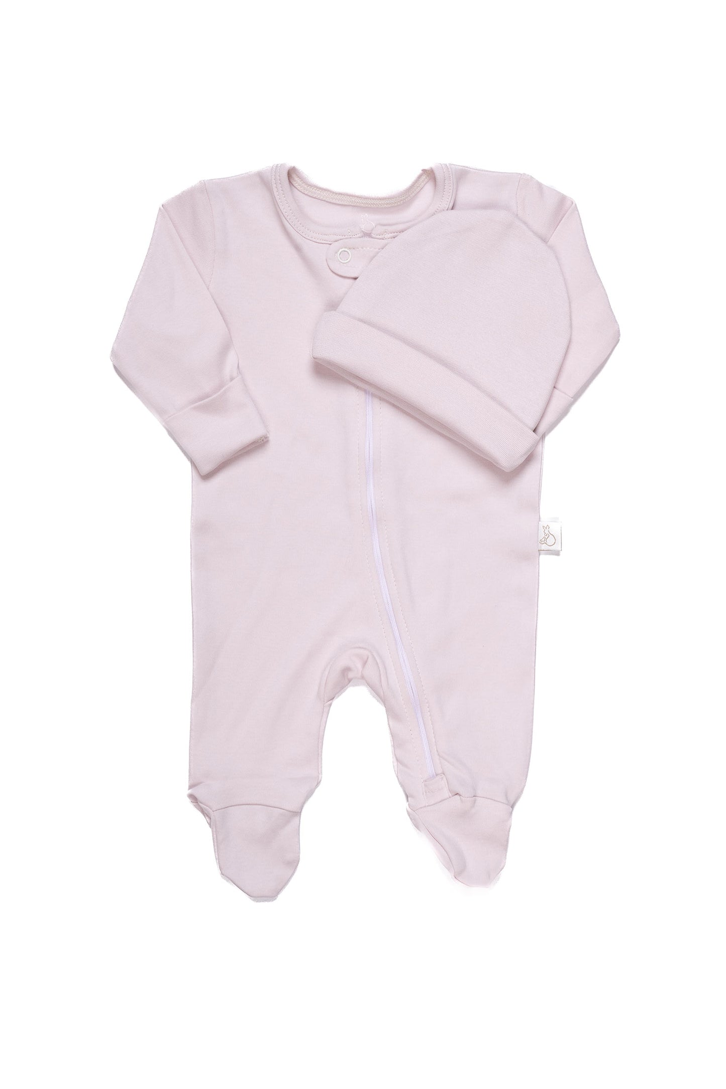 Pearl Plain Zip-Up Onesie