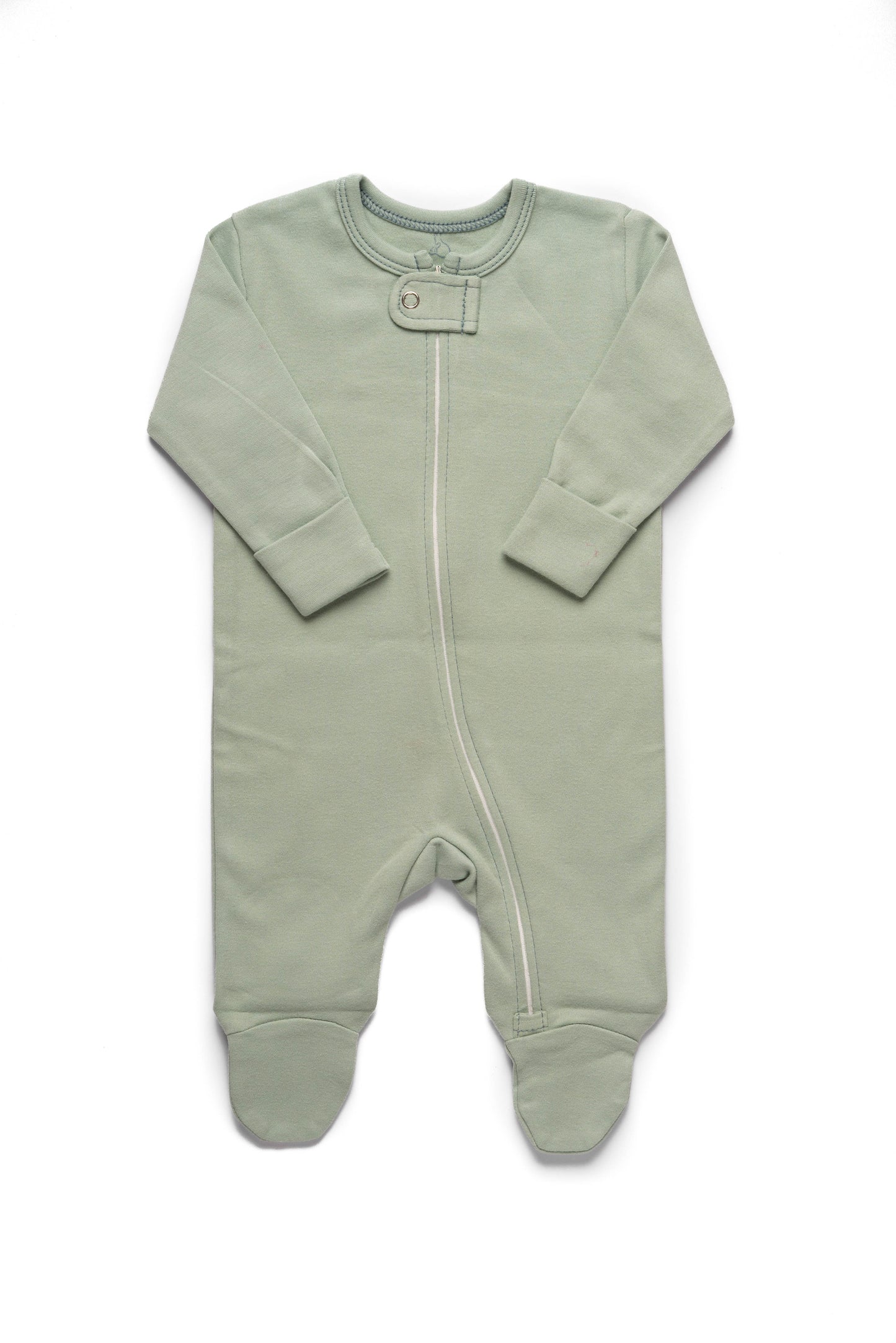 Sage Zip-Up Onesie