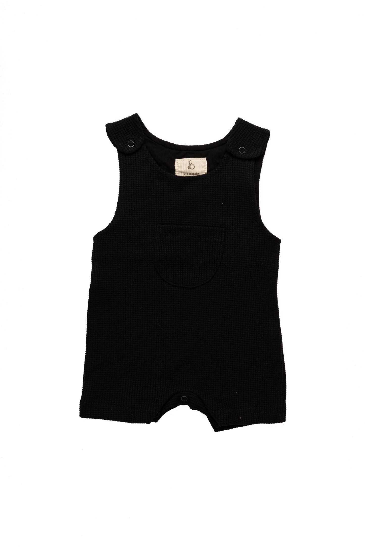 Charcoal Waffle-Knit Romper