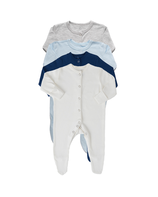Baby Boy Footed Onesies - Bundle of 4