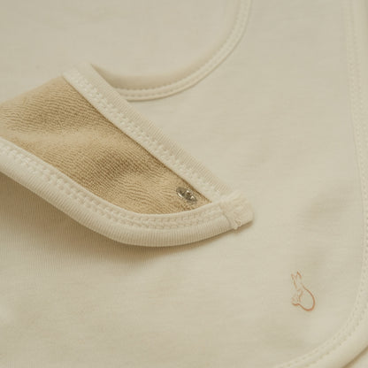 Plush-Padded Bib in Milk - Bundle of 3