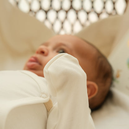 Long-Sleeved Kimono Bodysuit in Milk - Bundle of 3