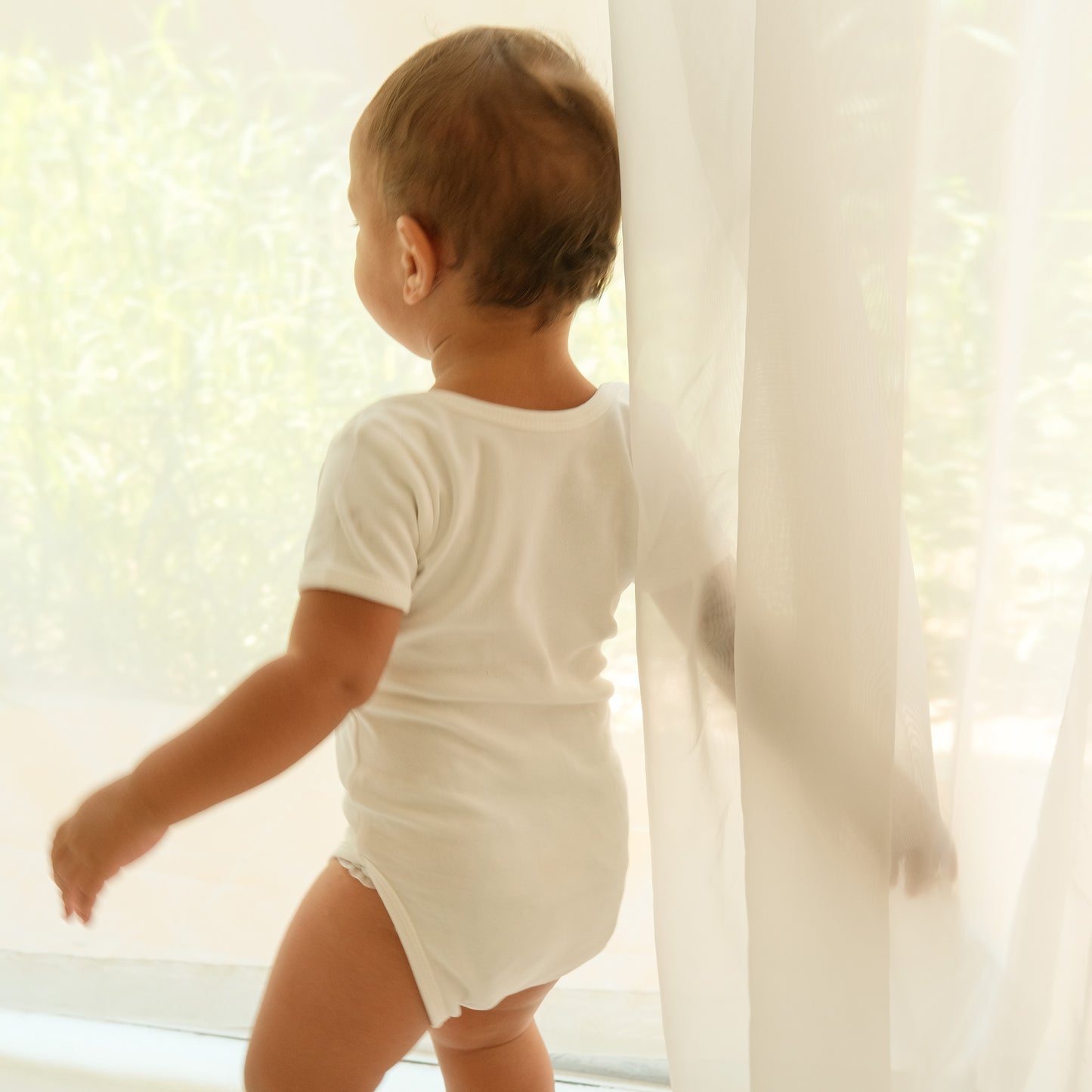 Short-Sleeved Bodysuit in Milk - Bundle of 3