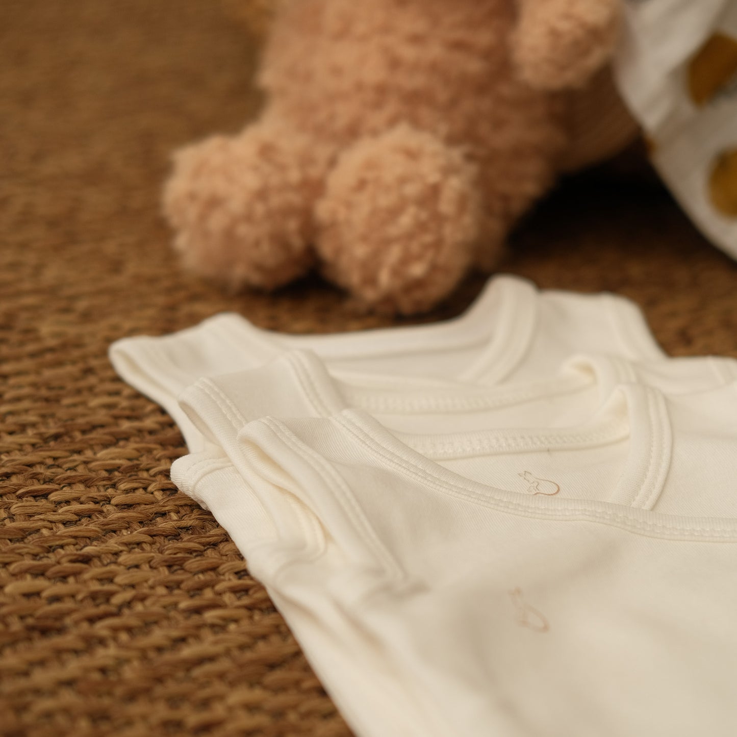 Sleeveless Kimono Bodysuit in Milk - Bundle of 3