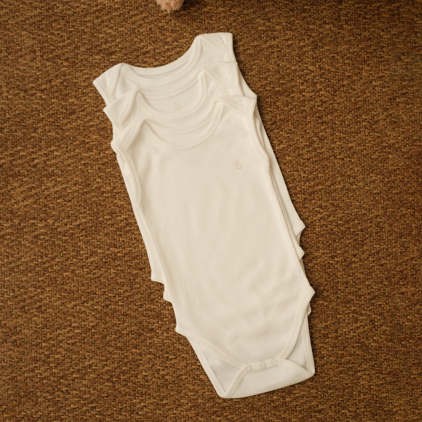 Sleeveless Bodysuit in Milk - Bundle of 3