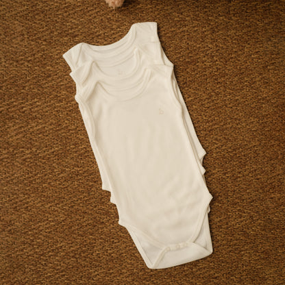 Sleeveless Bodysuit in Milk - Bundle of 3