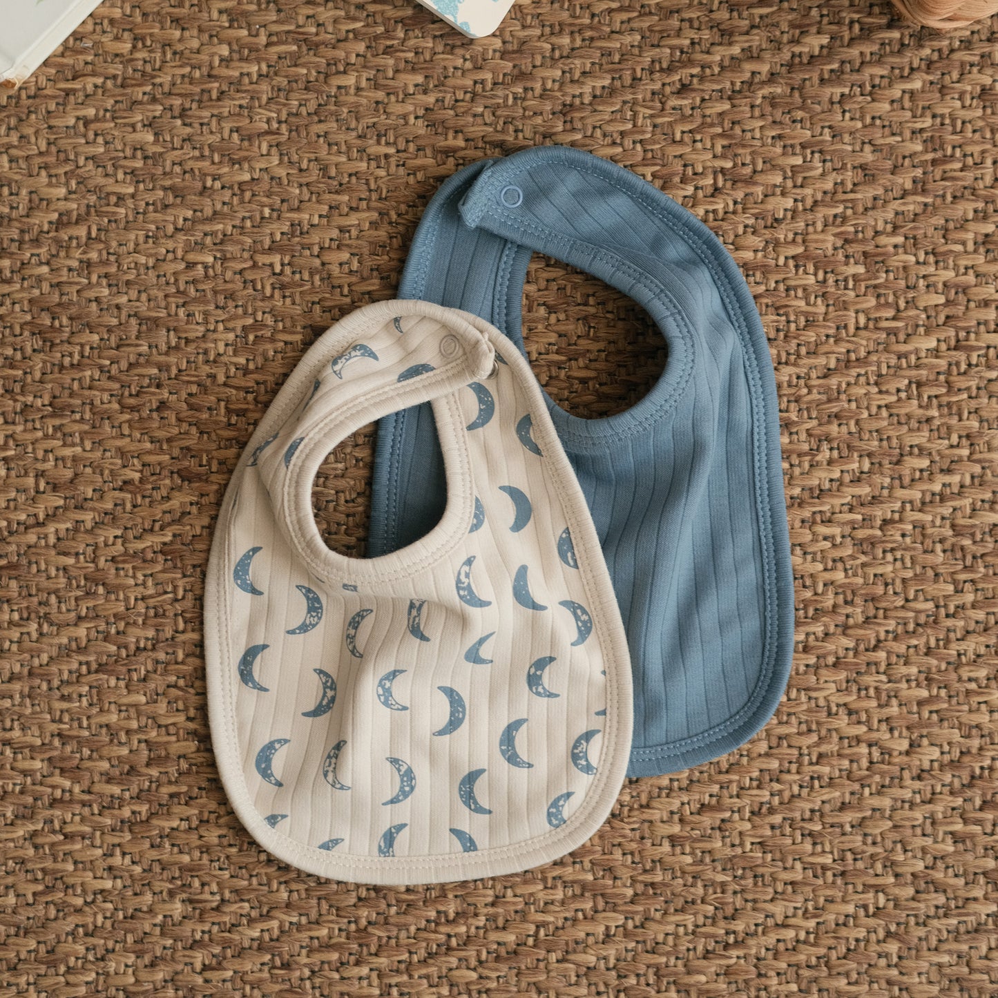 Moon Whispers Plush Padded Bibs - Pack of 2