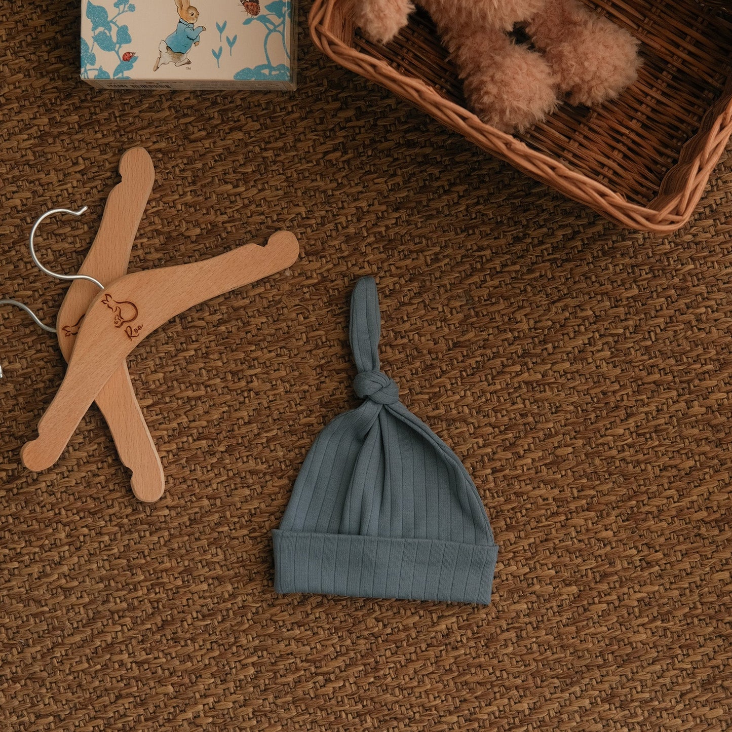 Solid Whimsical Wave Knotted Hat