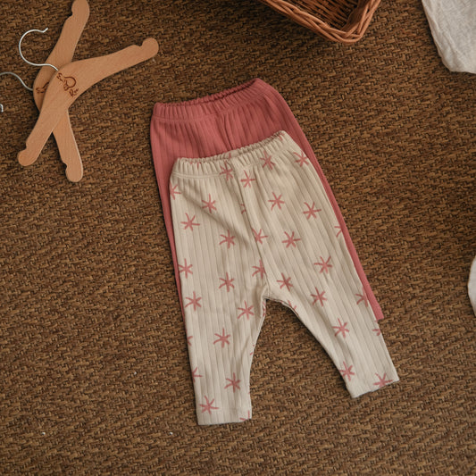 Rose Starlings Leggings - Pack of 2