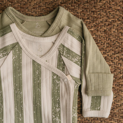 Forest Stripes Kimono Bodysuits - Pack of 2