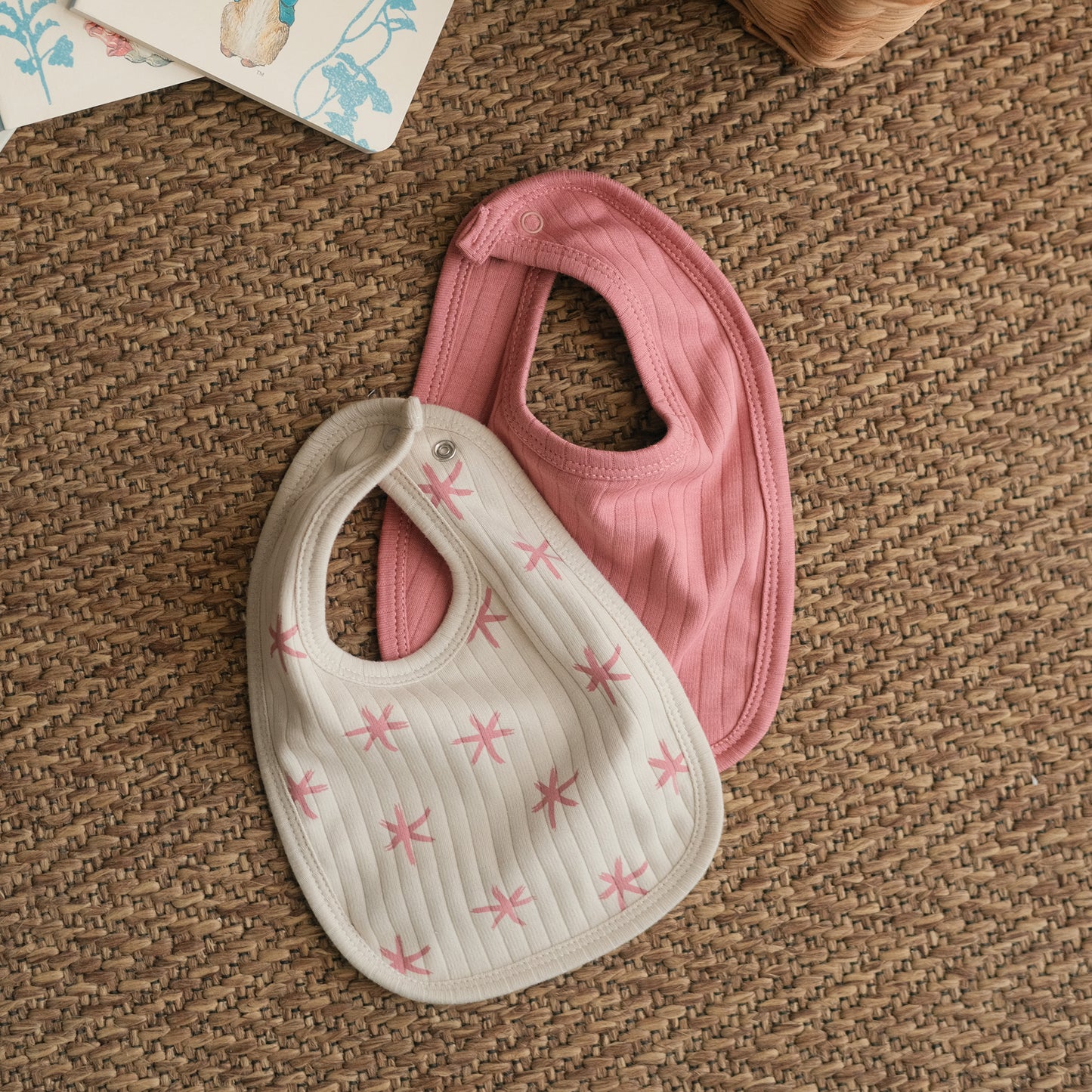 Rose Starlings Plush Padded Bibs - Pack of 2