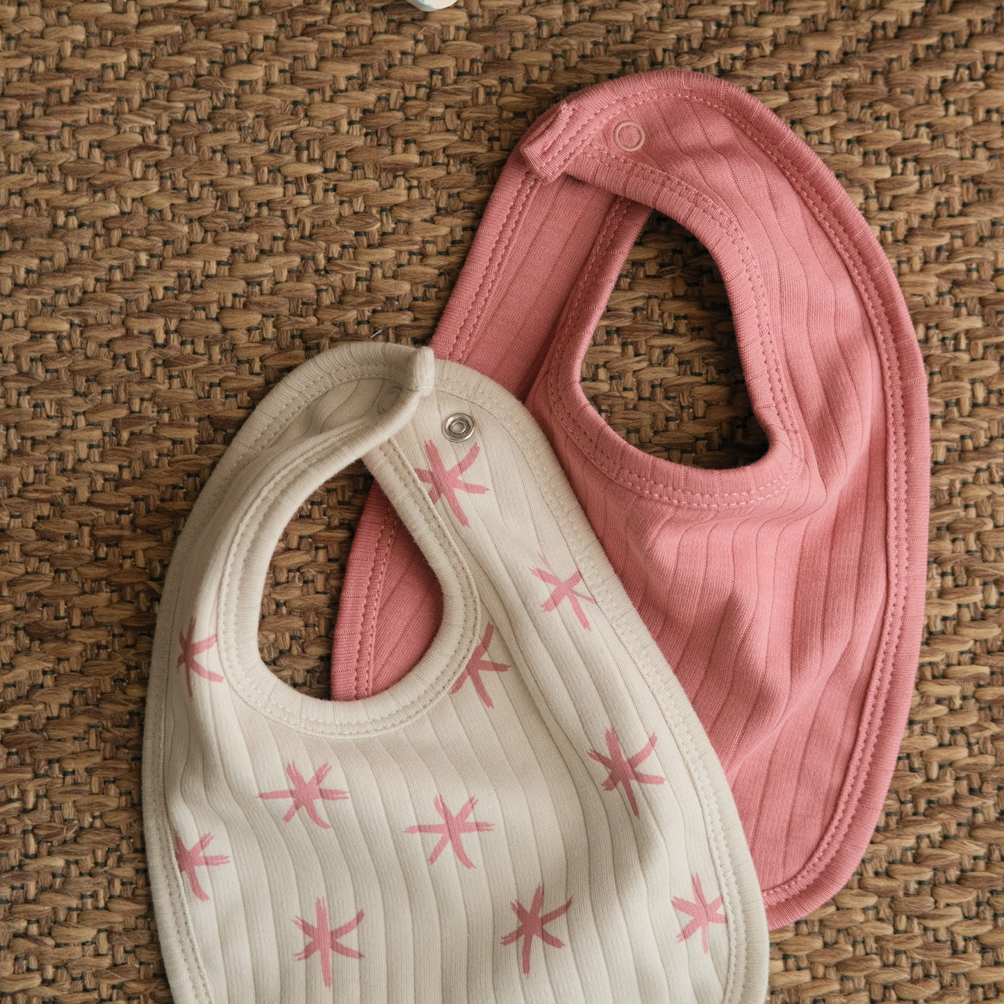Rose Starlings Plush Padded Bibs - Pack of 2