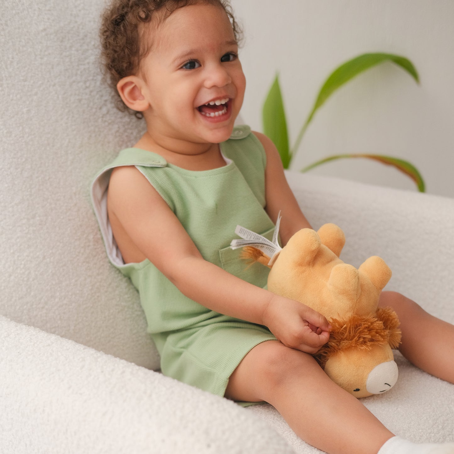 Kiwi Waffle-Knit Romper