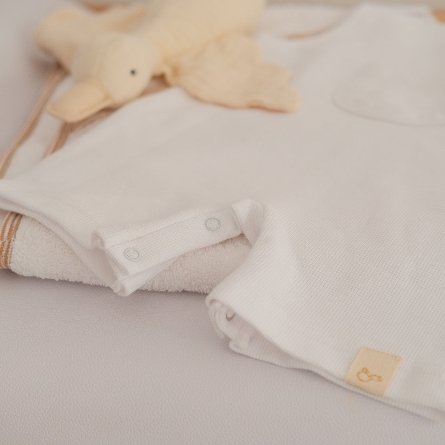 Milk Waffle-Knit Romper