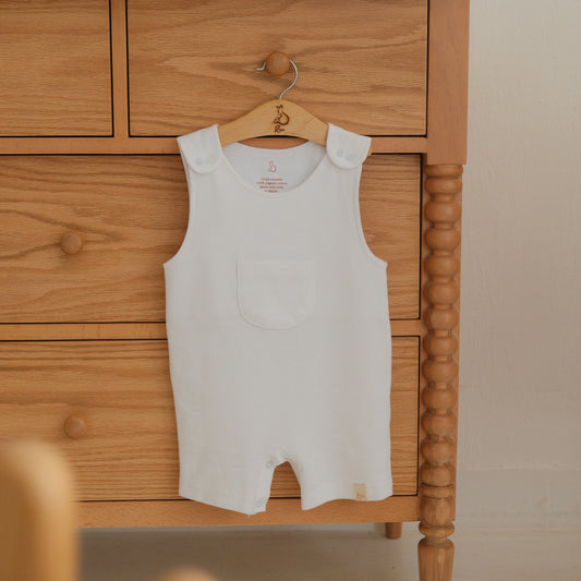 Milk Waffle-Knit Romper