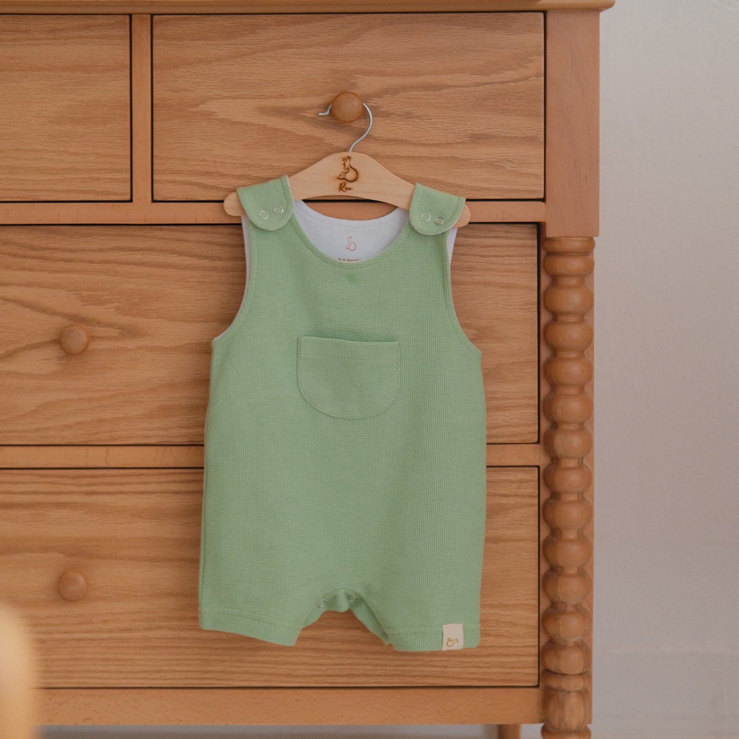 Kiwi Waffle-Knit Romper