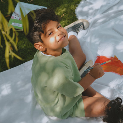 Kiwi Waffle-Knit Set