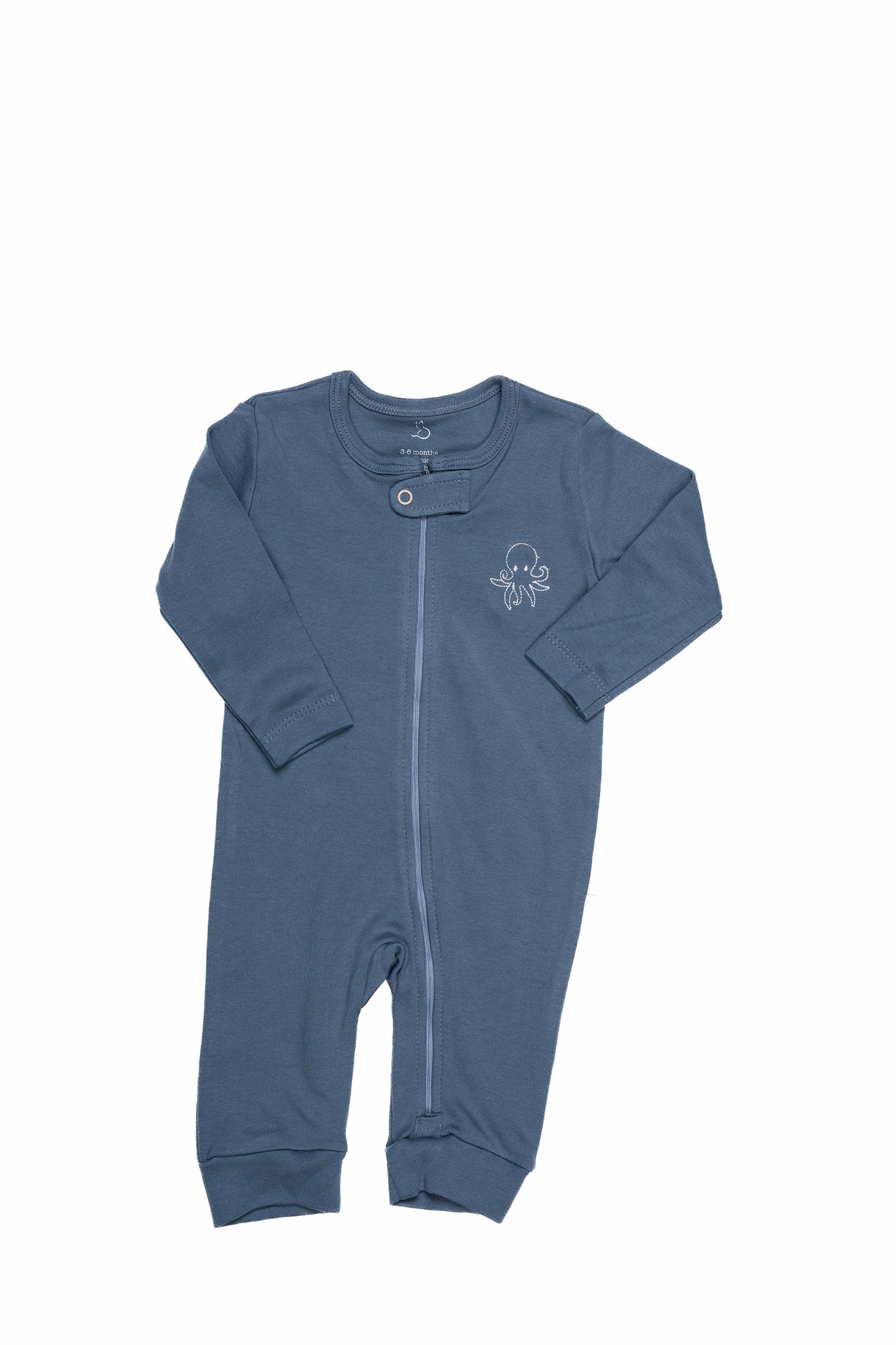Ocean Blue Octopus Zip-Up Onesie