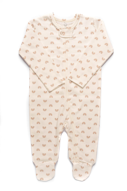 Rainbows Zip-Up Onesie